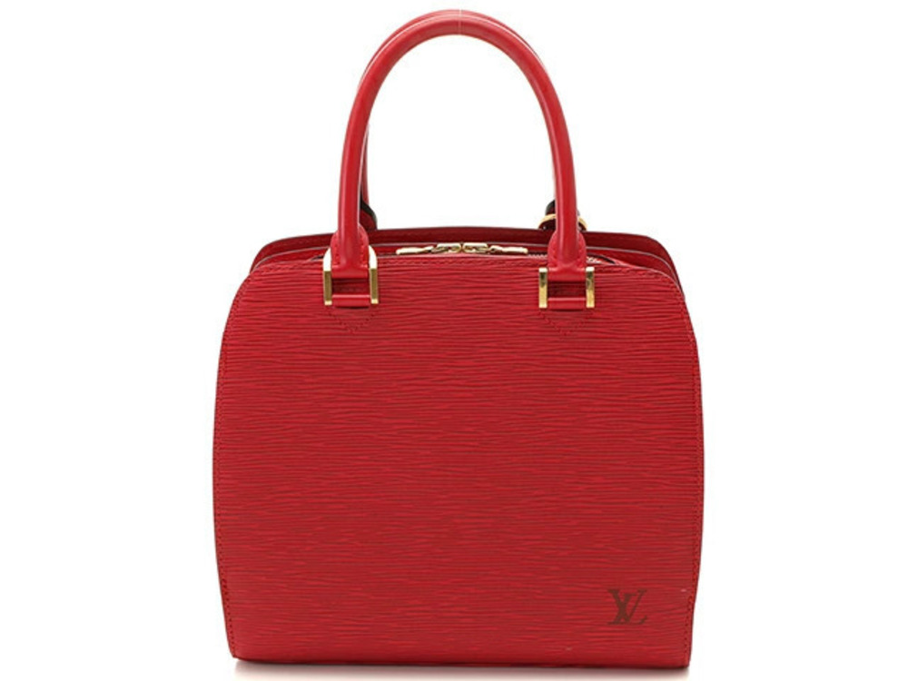 LOUIS VUITTON Pont Neuf Handbag Epi Leather Castilian Red